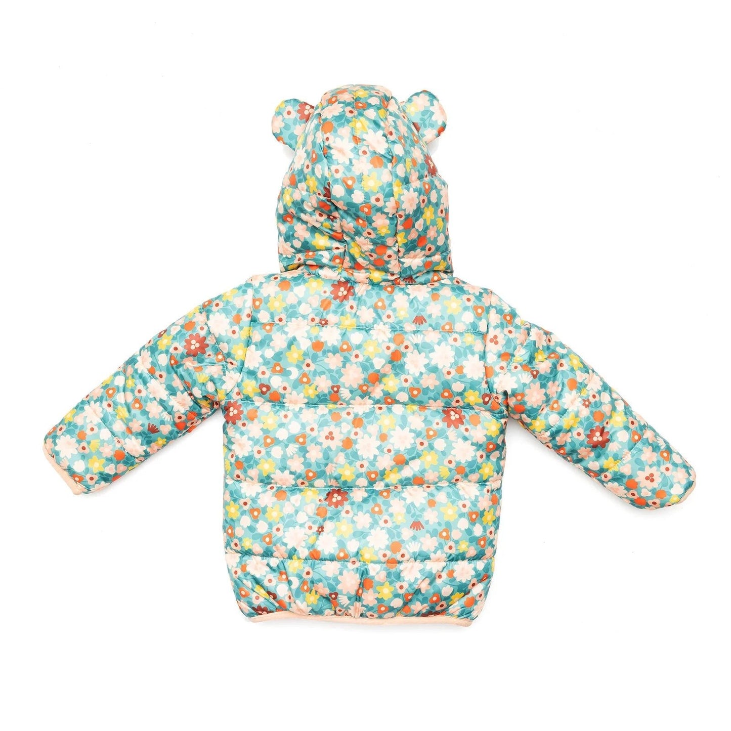 HelloBaby Basic Flower Printed Eared Coa - Printed - mezetto ebebek ebebek