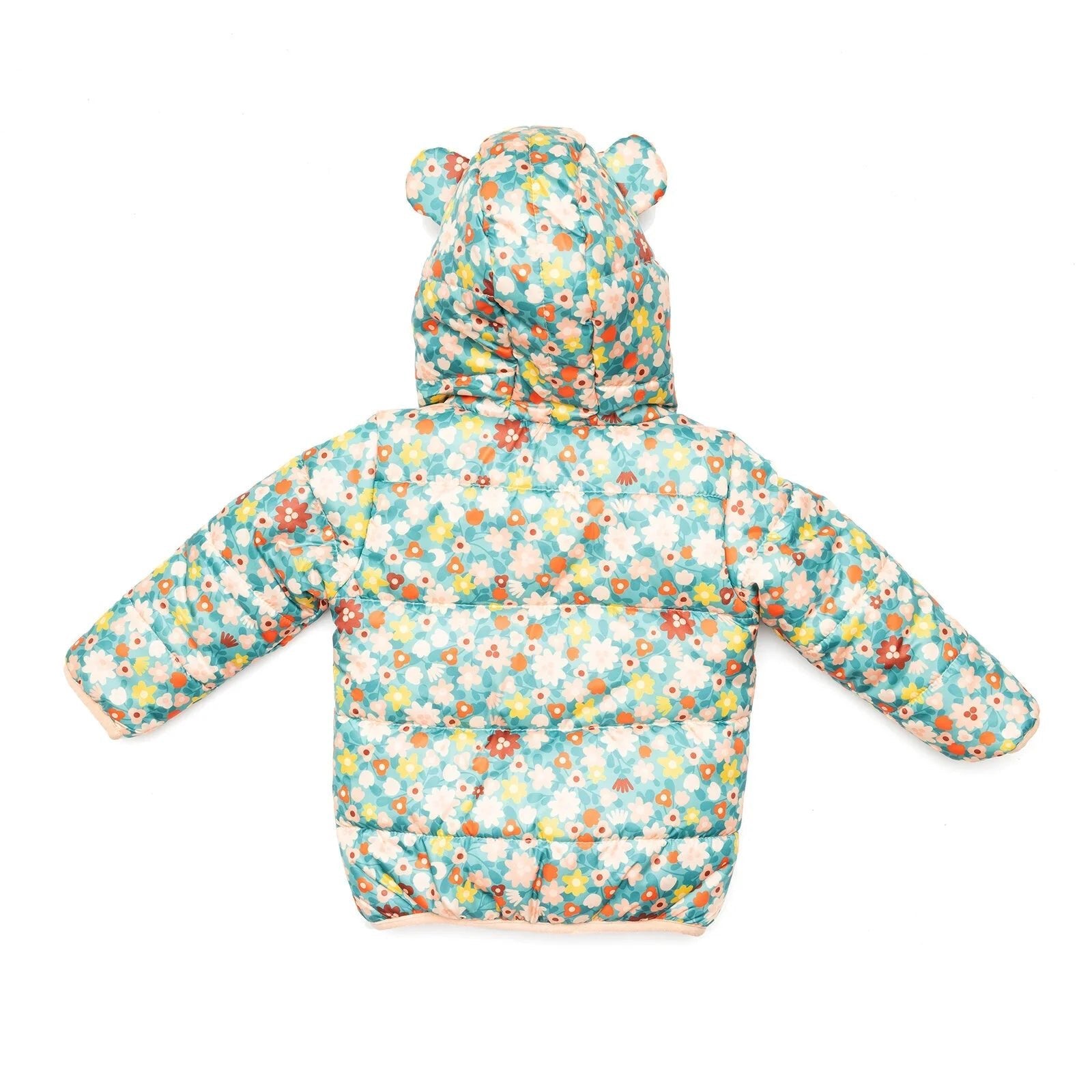 HelloBaby Basic Flower Printed Eared Coa - Printed - mezetto ebebek ebebek