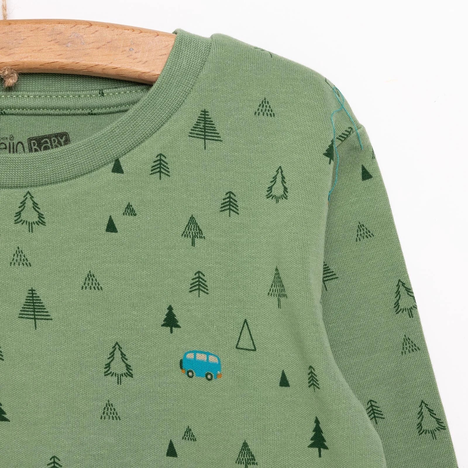 HelloBaby Basic Forest Printed Interlock T-Shirt - Printed - mezetto ebebek ebebek