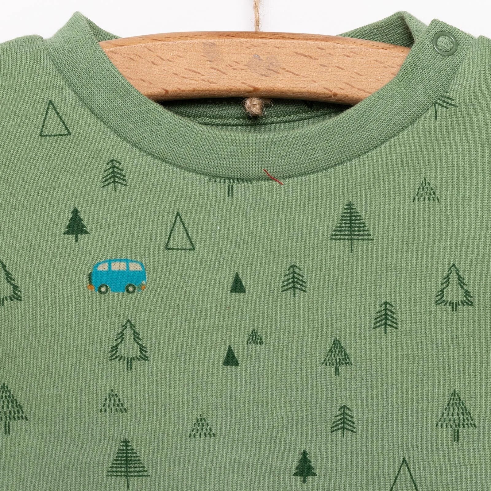 HelloBaby Basic Forest Printed Interlock T-Shirt - Printed - mezetto ebebek ebebek