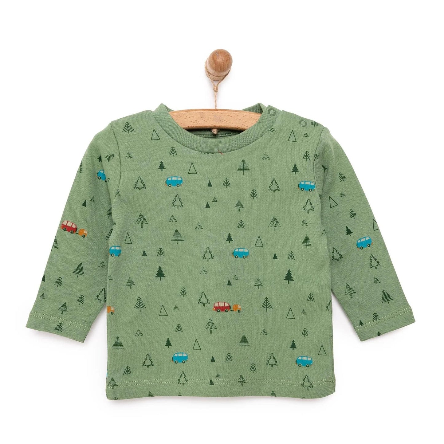 HelloBaby Basic Forest Printed Interlock T-Shirt - Printed - mezetto ebebek ebebek