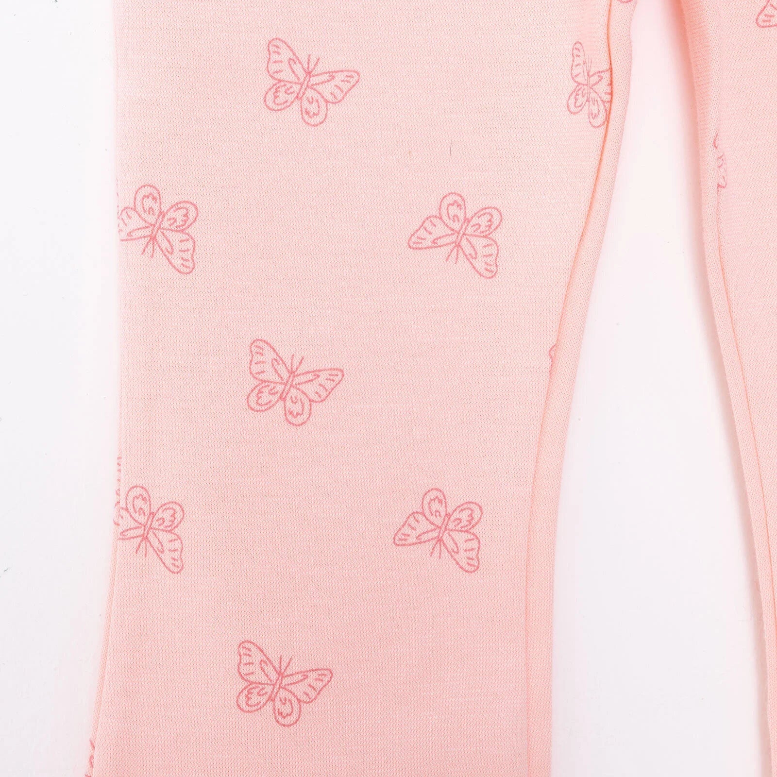 HelloBaby Basic Girl Butterfly Patterns Leggings - Light Pink - mezetto ebebek ebebek