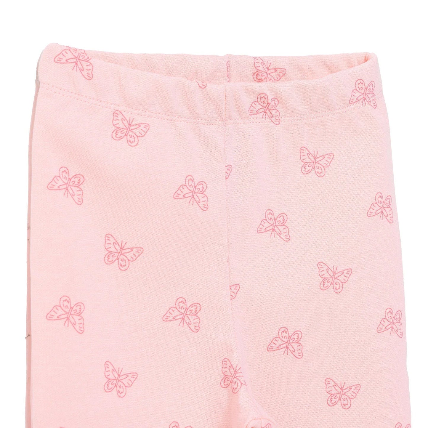 HelloBaby Basic Girl Butterfly Patterns Leggings - Light Pink - mezetto ebebek ebebek