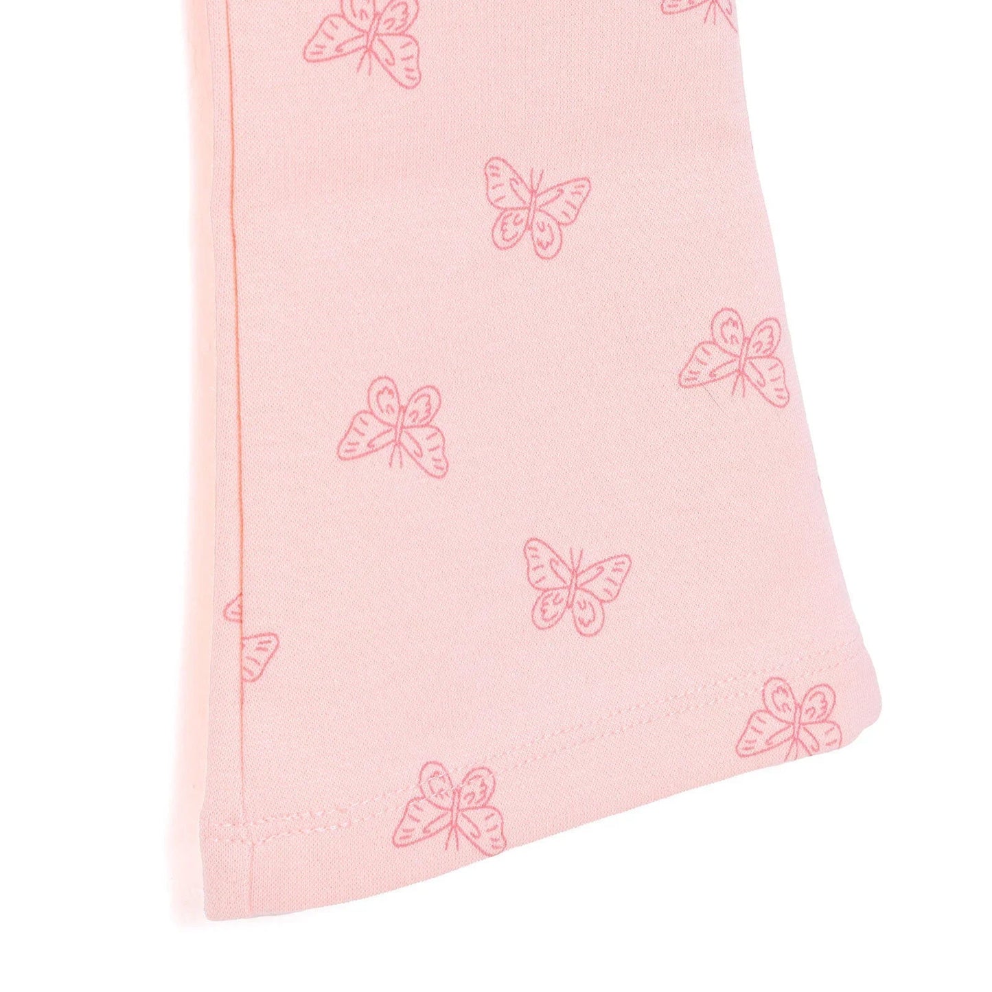 HelloBaby Basic Girl Butterfly Patterns Leggings - Light Pink - mezetto ebebek ebebek