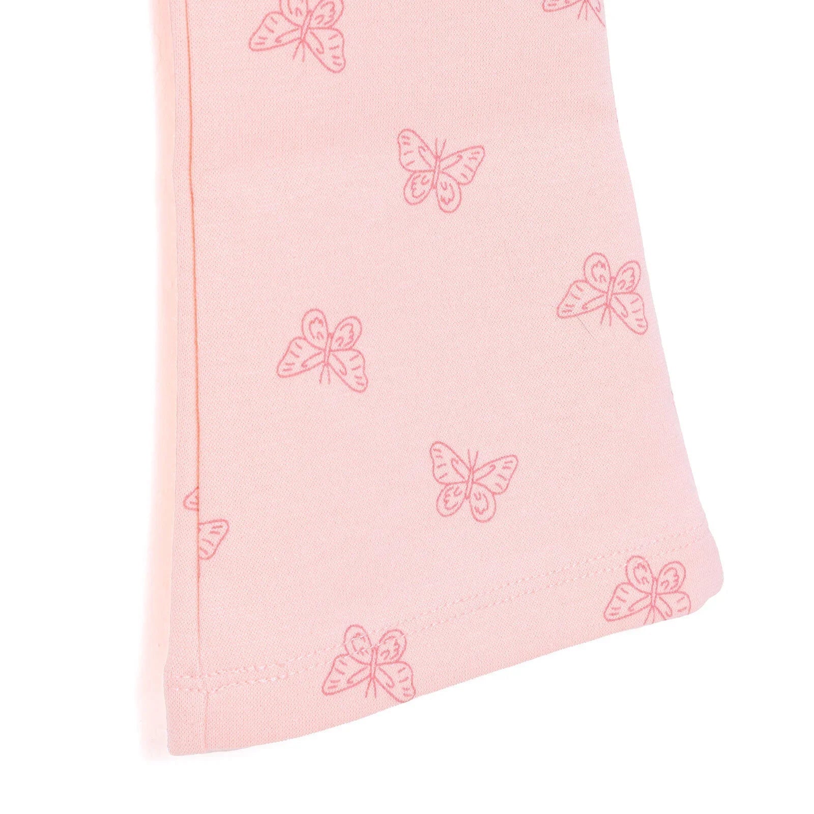 HelloBaby Basic Girl Butterfly Patterns Leggings - Light Pink - mezetto ebebek ebebek