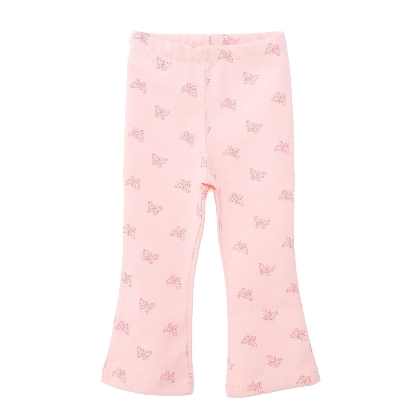 HelloBaby Basic Girl Butterfly Patterns Leggings - Light Pink - mezetto ebebek ebebek