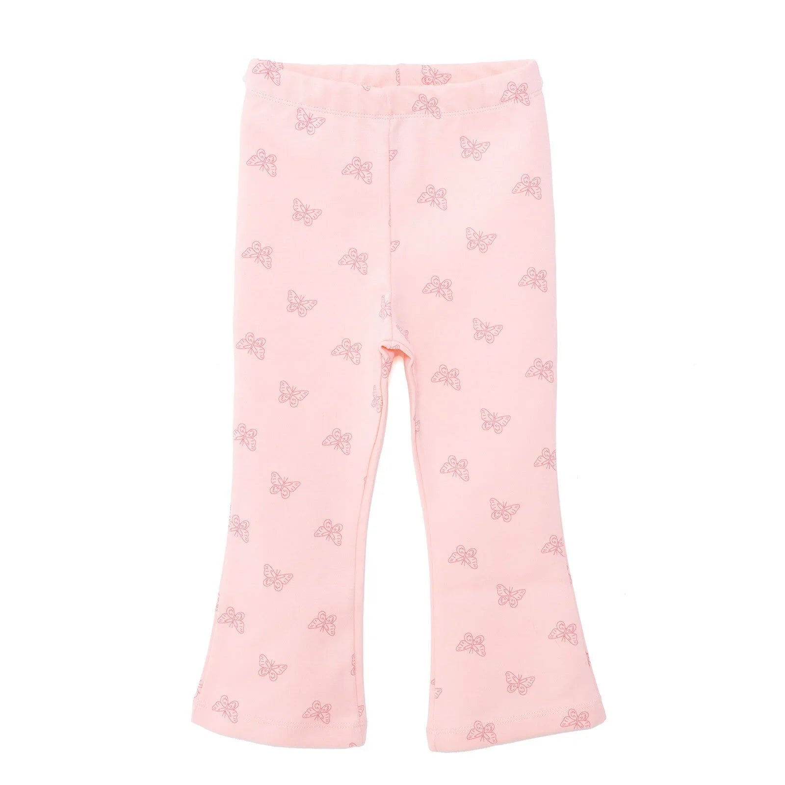 HelloBaby Basic Girl Butterfly Patterns Leggings - Light Pink - mezetto ebebek ebebek