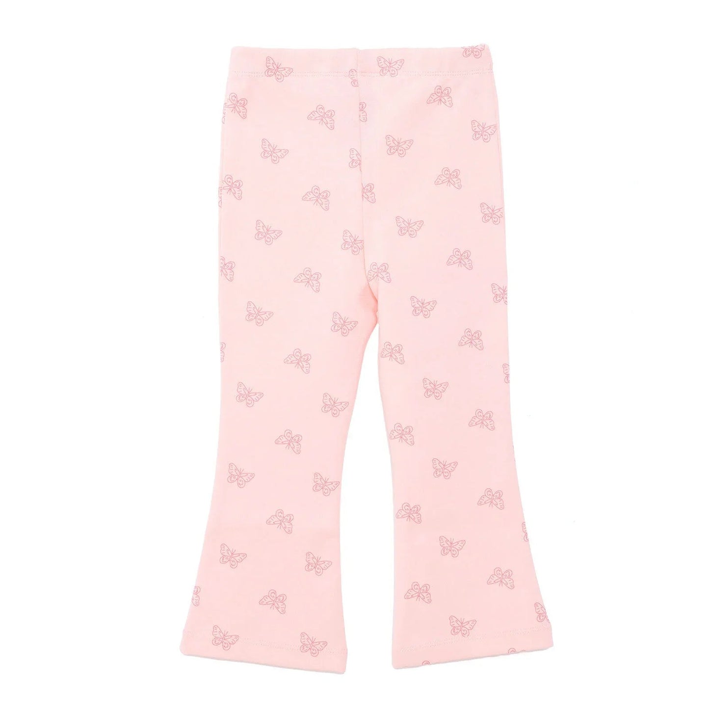 HelloBaby Basic Girl Butterfly Patterns Leggings - Light Pink - mezetto ebebek ebebek