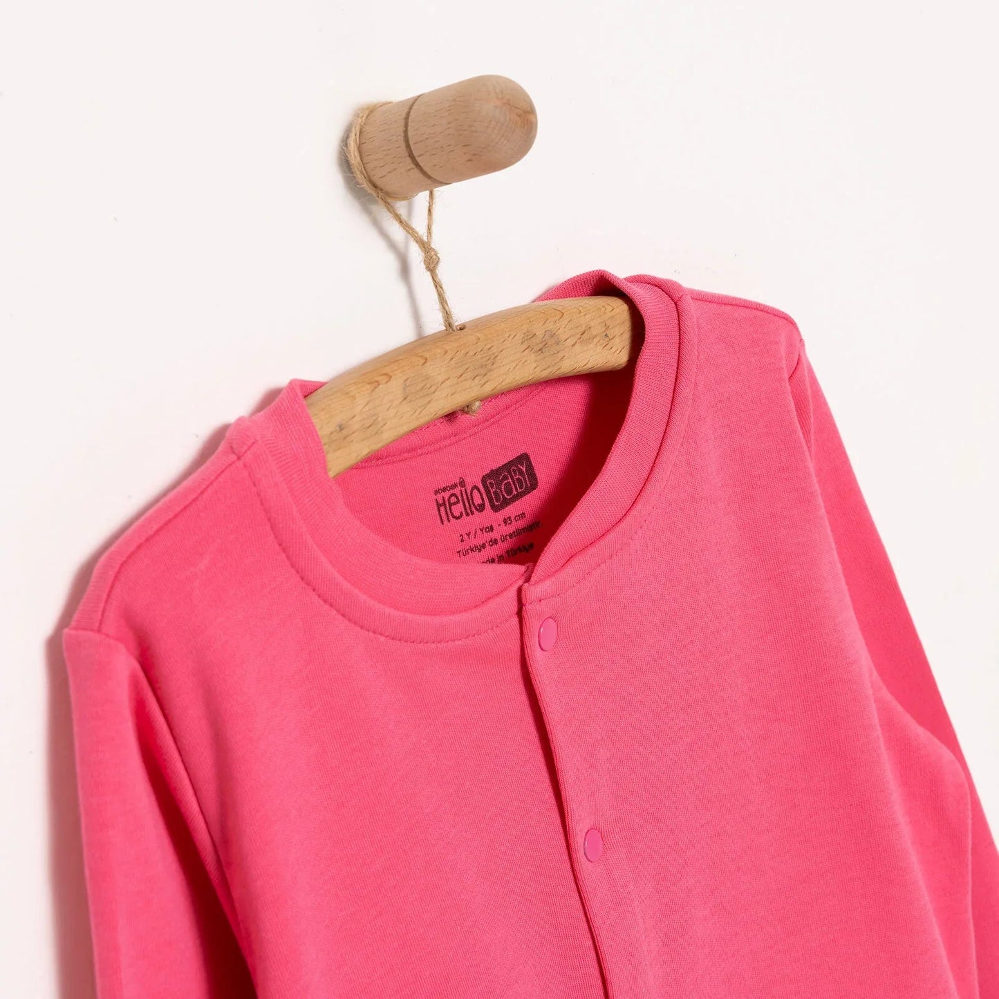 HelloBaby Basic Girl Cardigan - Pink - mezetto ebebek ebebek