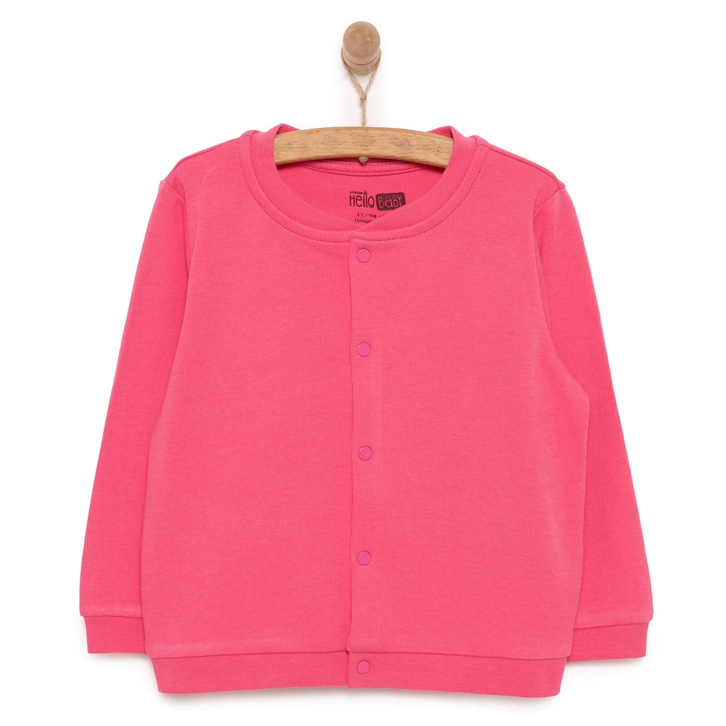 HelloBaby Basic Girl Cardigan - Pink - mezetto ebebek ebebek