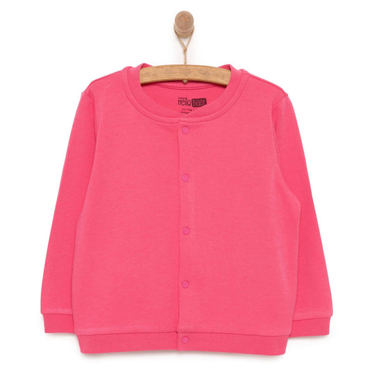 HelloBaby Basic Girl Cardigan - Pink - mezetto ebebek ebebek