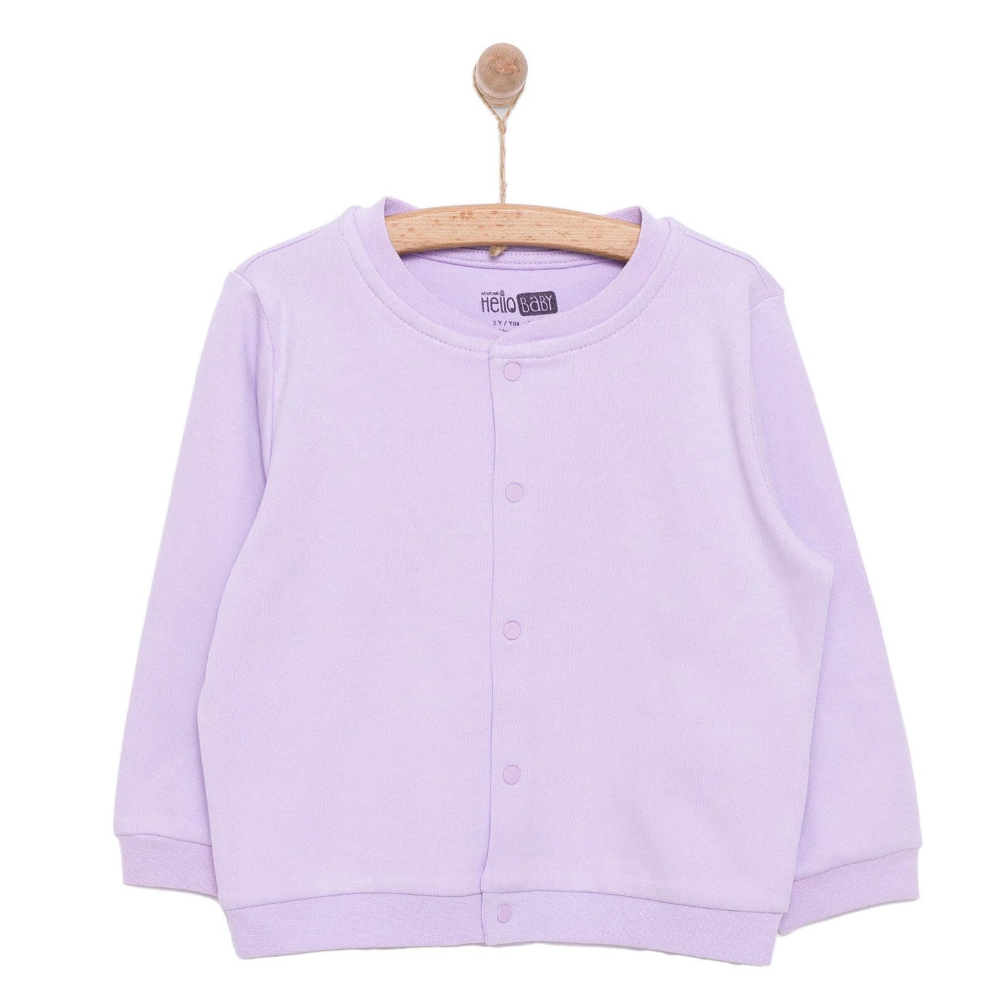 HelloBaby Basic Girl Cardigan - Purple - mezetto ebebek ebebek