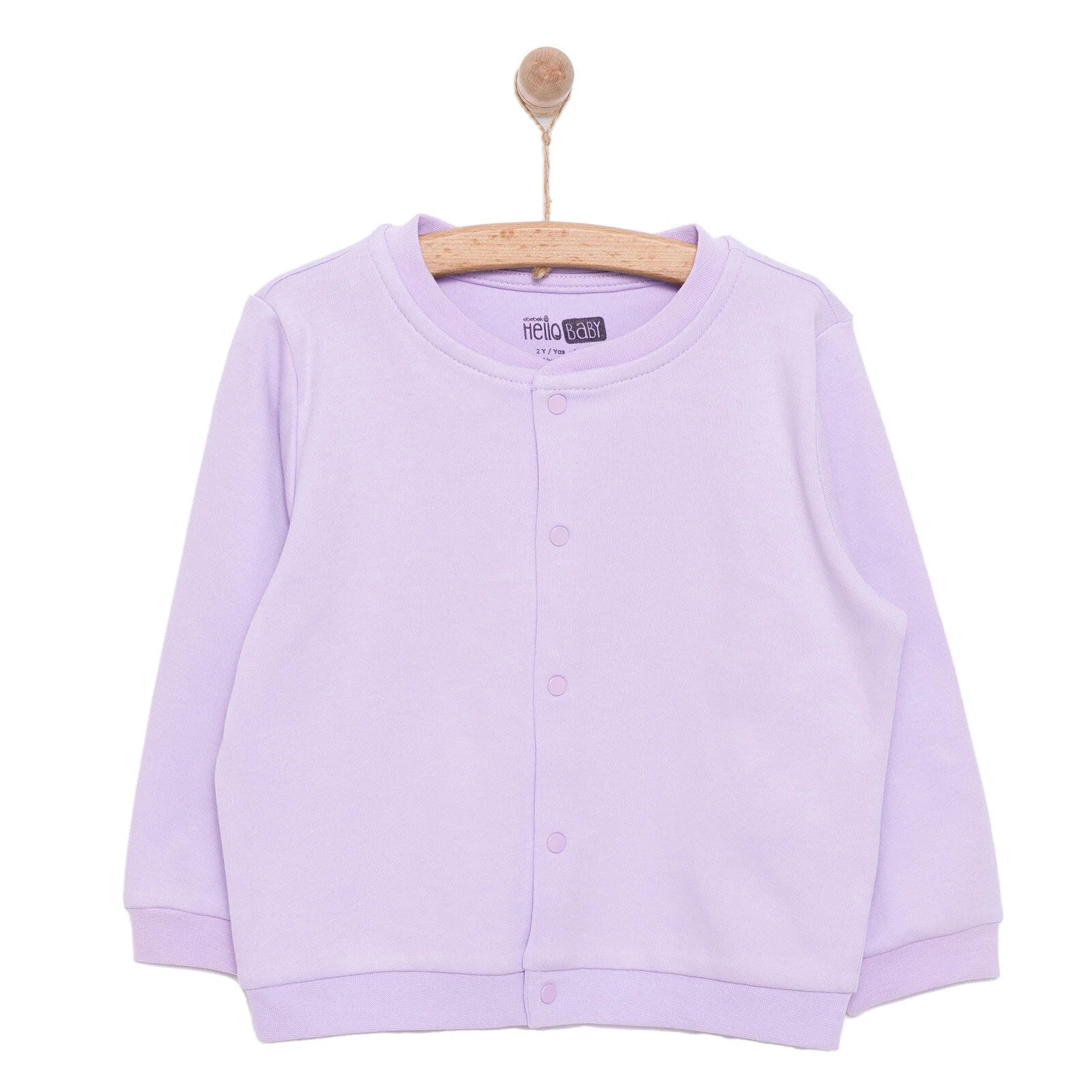 HelloBaby Basic Girl Cardigan - Purple - mezetto ebebek ebebek