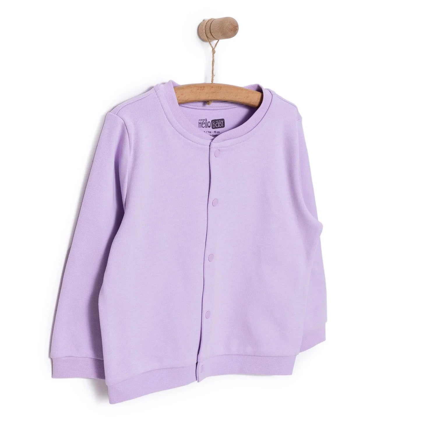 HelloBaby Basic Girl Cardigan - Purple - mezetto ebebek ebebek