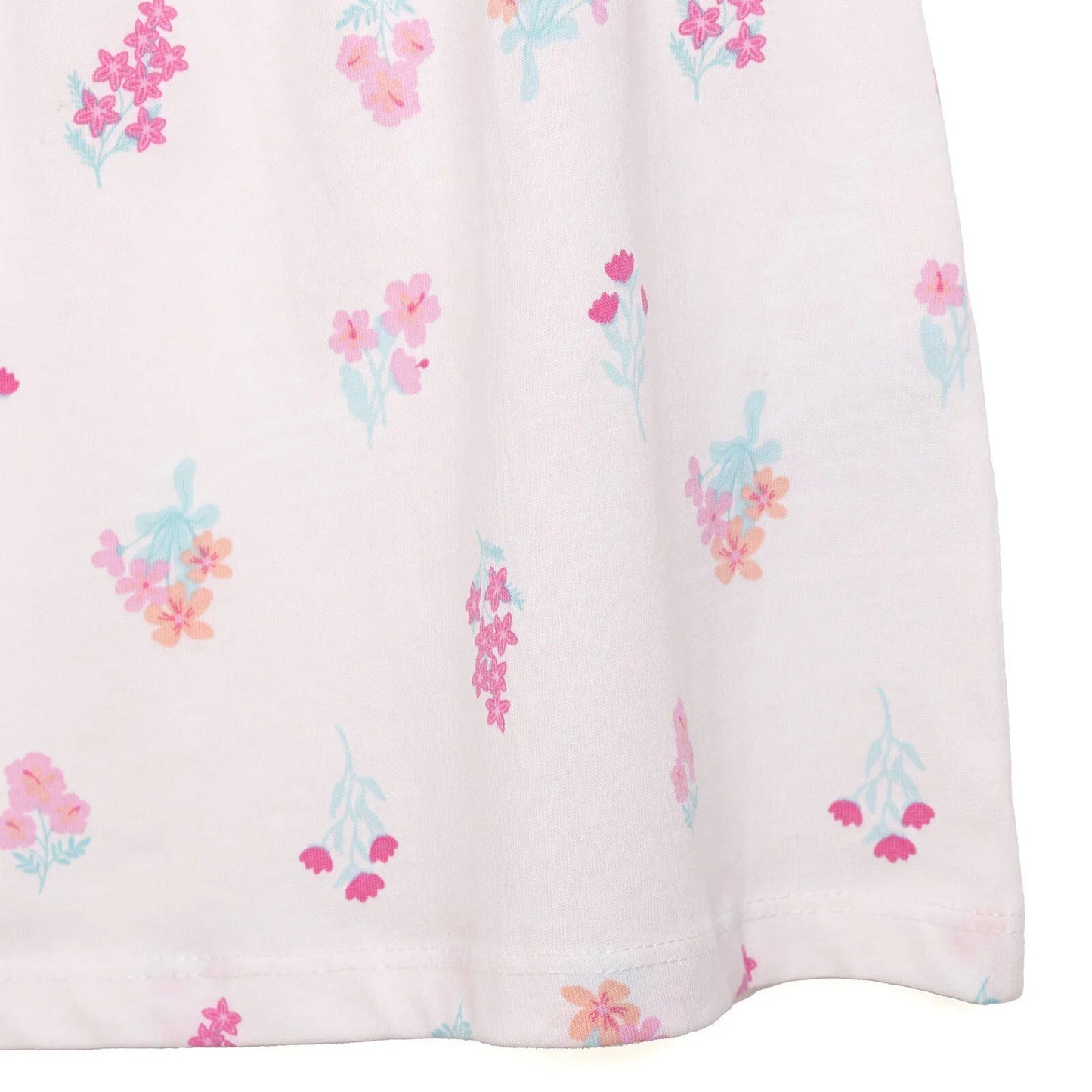 HelloBaby Basic Girl Flower Patterned Dress - Ecru - mezetto ebebek ebebek