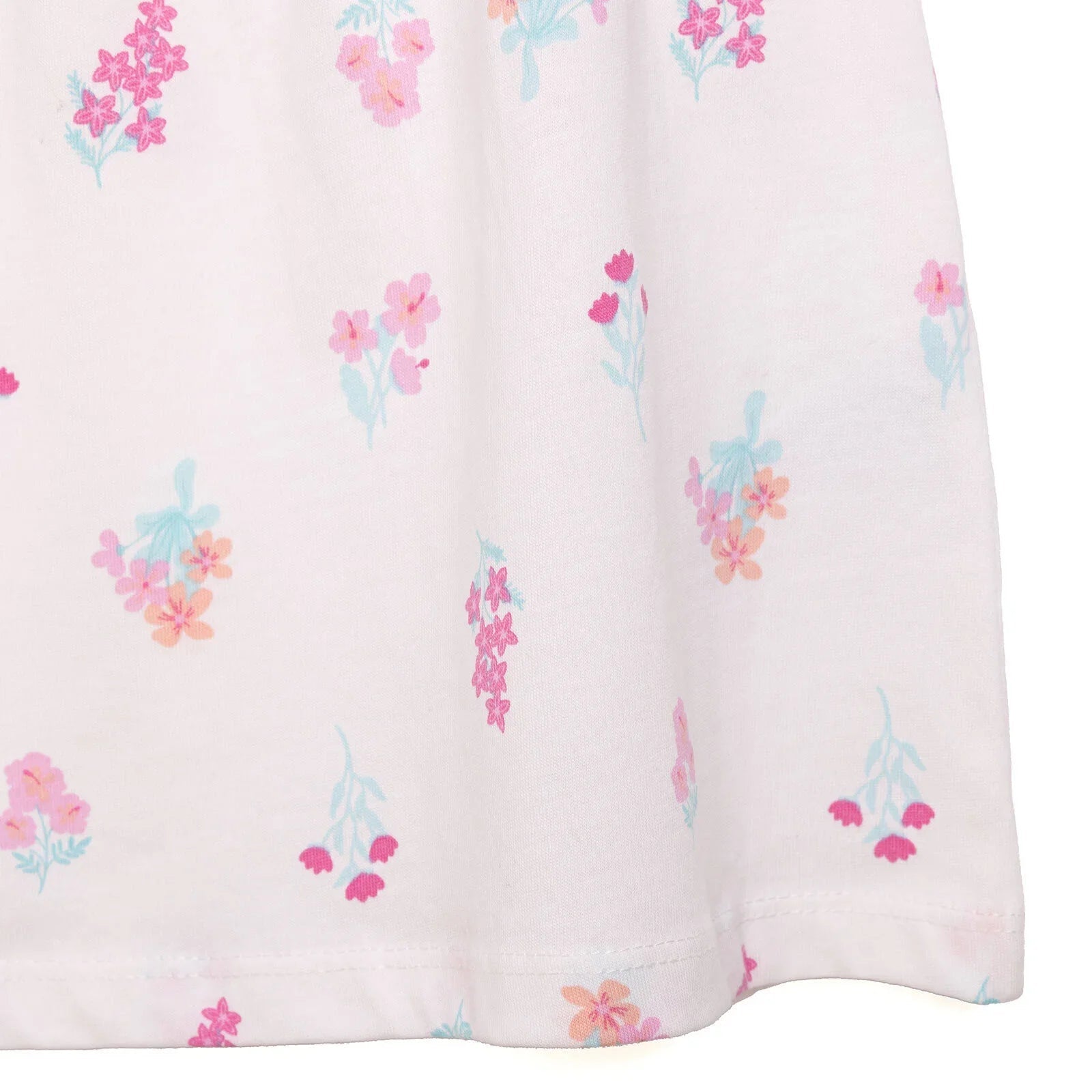 HelloBaby Basic Girl Flower Patterned Dress - Ecru - mezetto ebebek ebebek