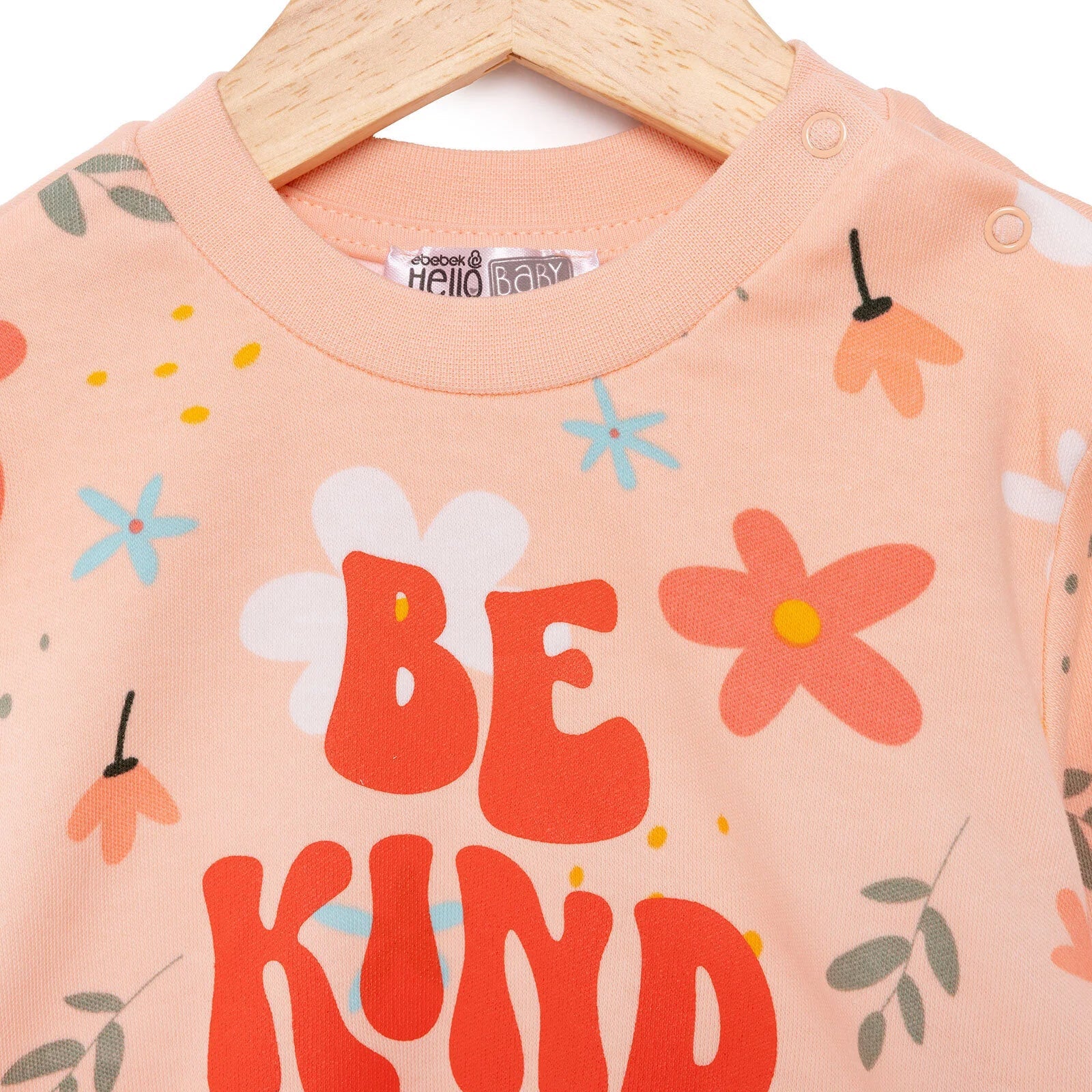 HelloBaby Basic Girl Flower Printed Jogging Set - mezetto ebebek ebebek