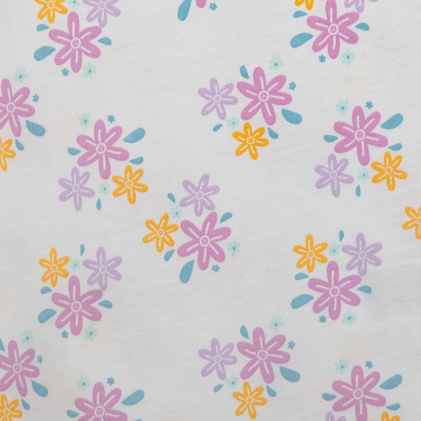 HelloBaby Basic Girl Flowers Patterned T-shirt & Short - Patterned - mezetto ebebek ebebek