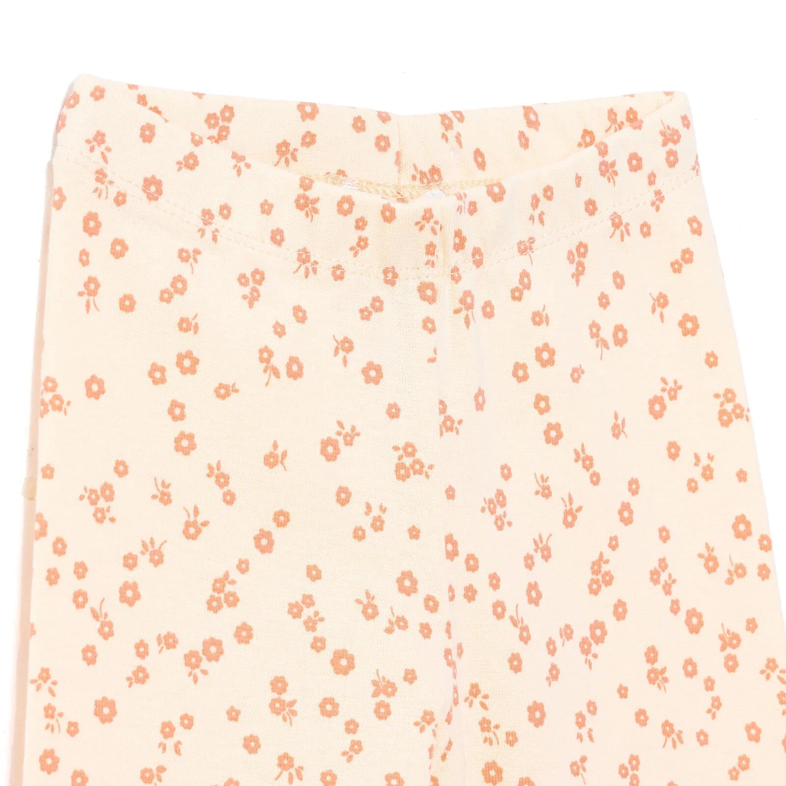 HelloBaby Basic Girl Flowers Patterns Leggings - Light Yellow - mezetto ebebek ebebek
