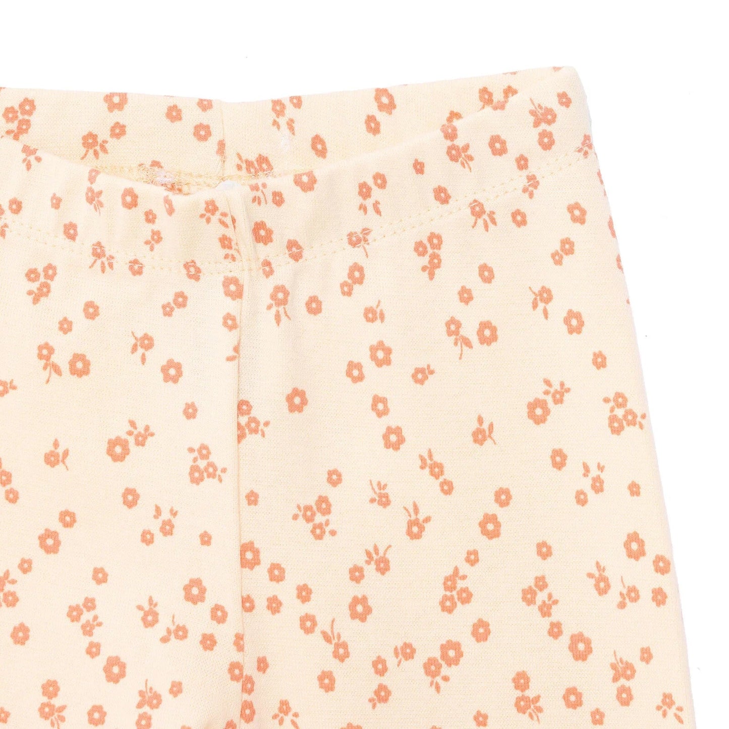 HelloBaby Basic Girl Flowers Patterns Leggings - Light Yellow - mezetto ebebek ebebek