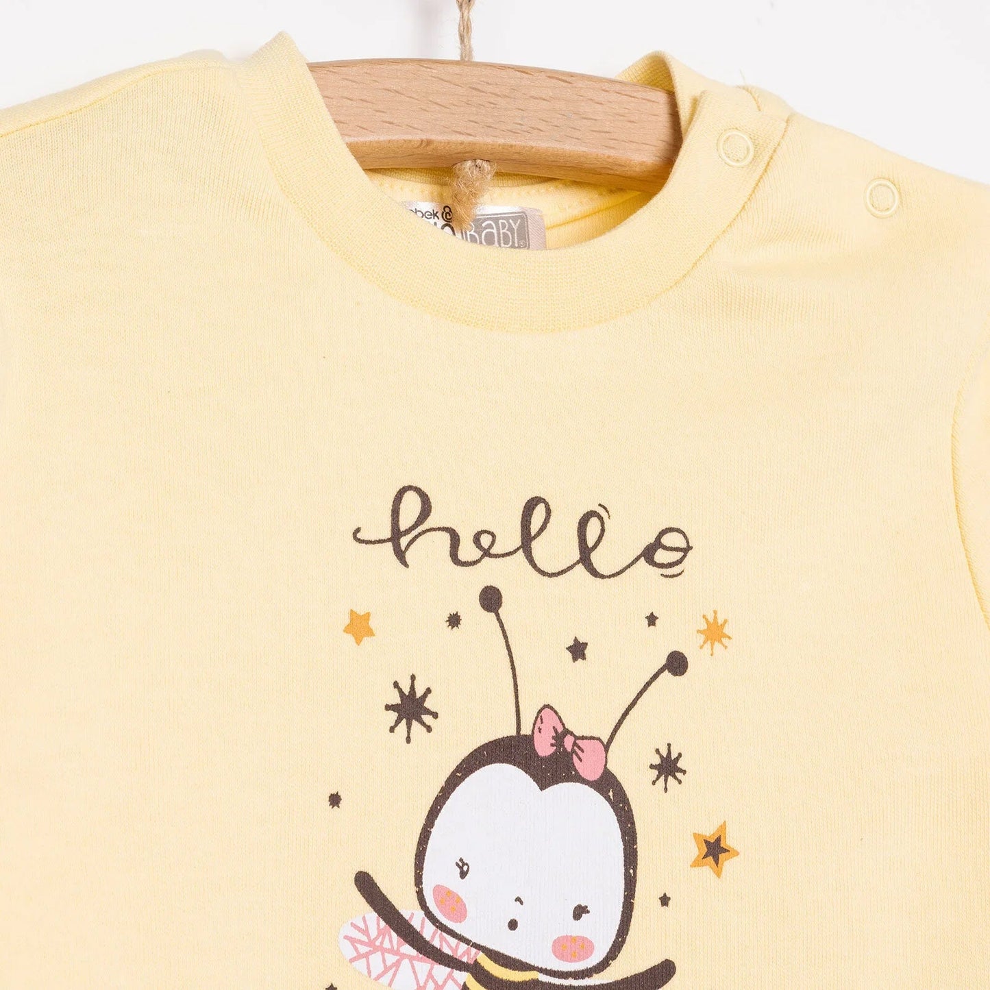 HelloBaby Basic Girl Jogging Set - Yellow - mezetto ebebek ebebek