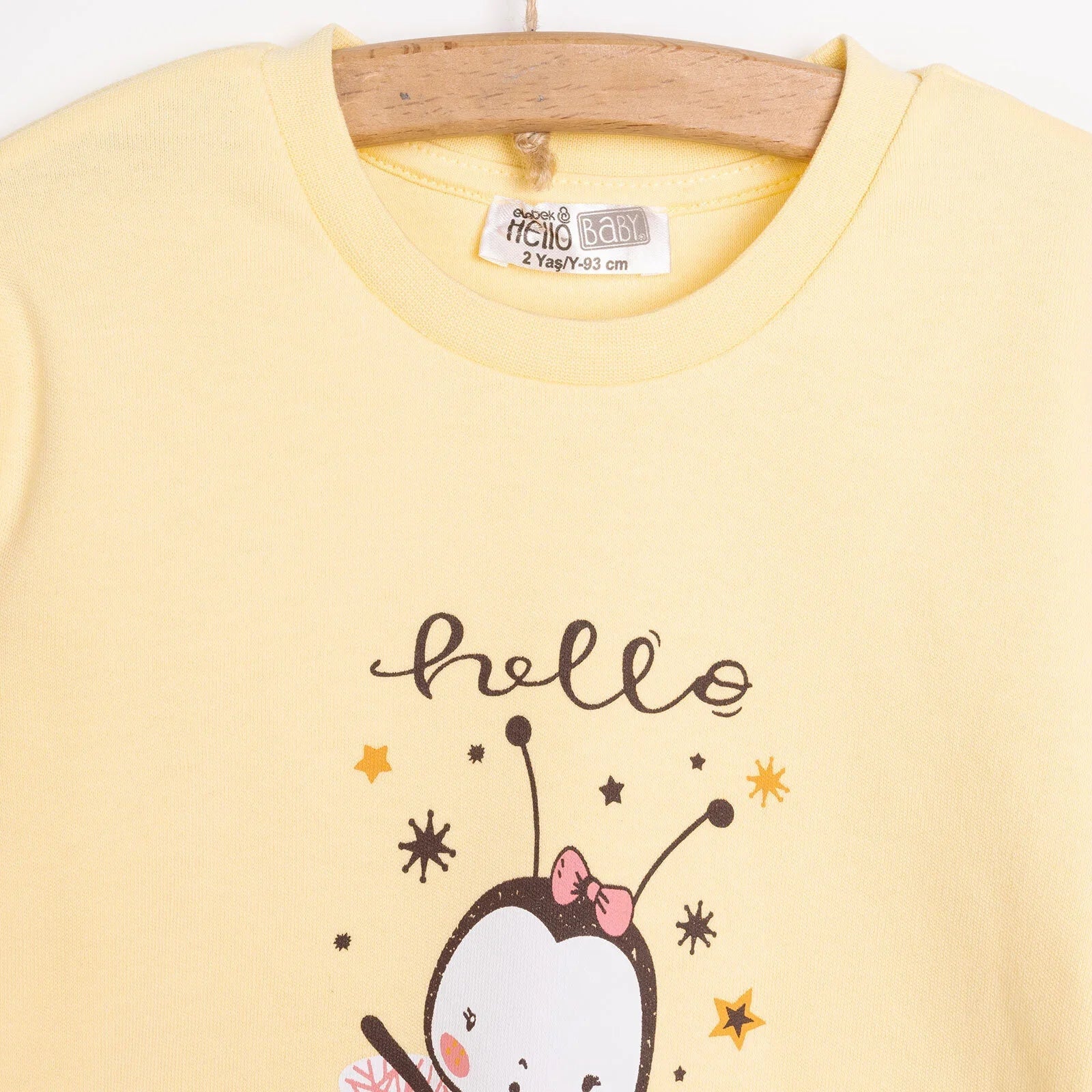 HelloBaby Basic Girl Jogging Set - Yellow - mezetto ebebek ebebek