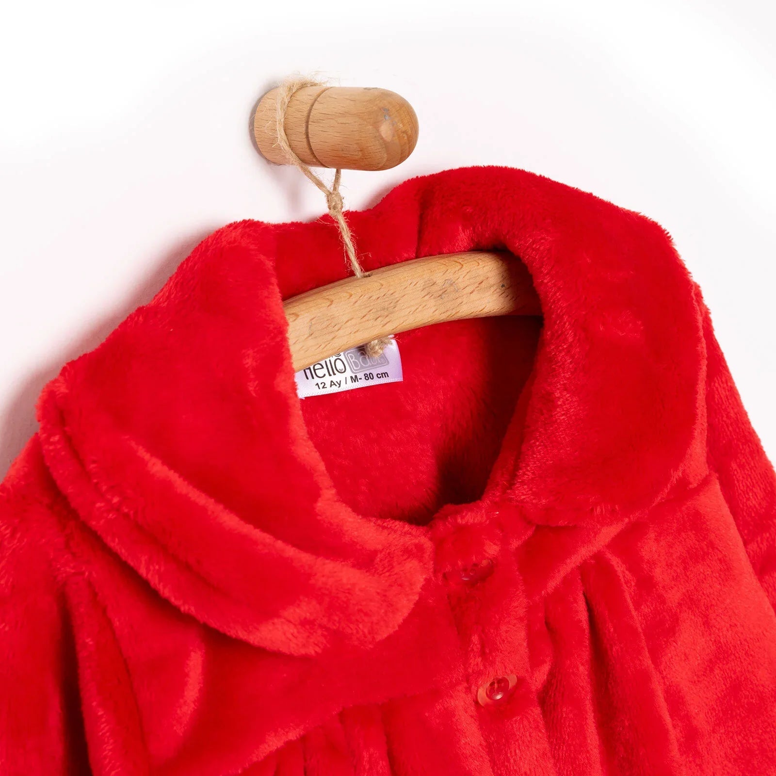 HelloBaby Basic Girl Welsoft Cardigan - Red - mezetto ebebek ebebek