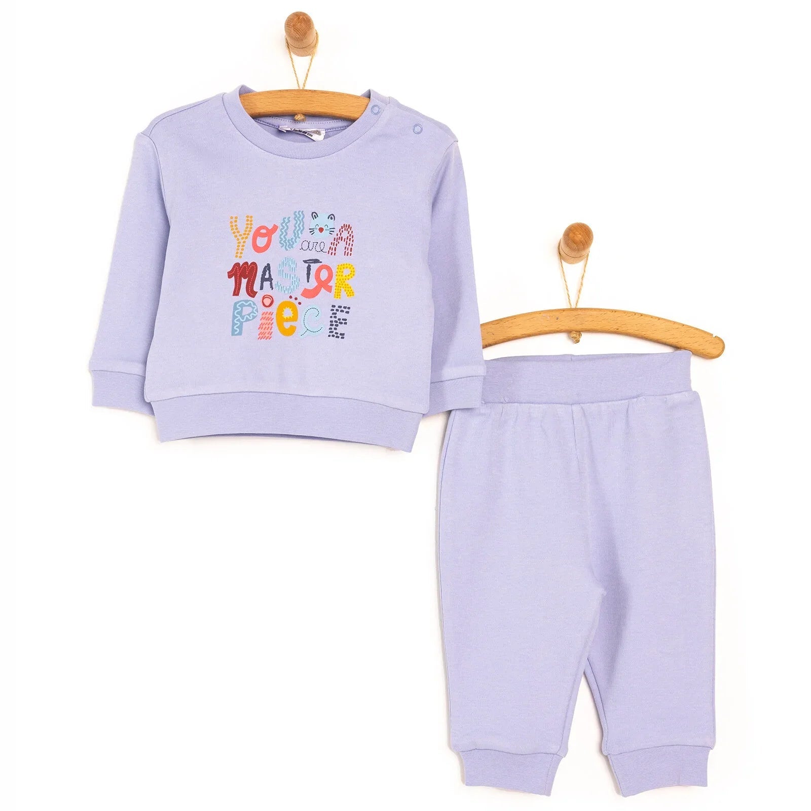 HelloBaby Basic Joggers - Light Blue - mezetto ebebek ebebek