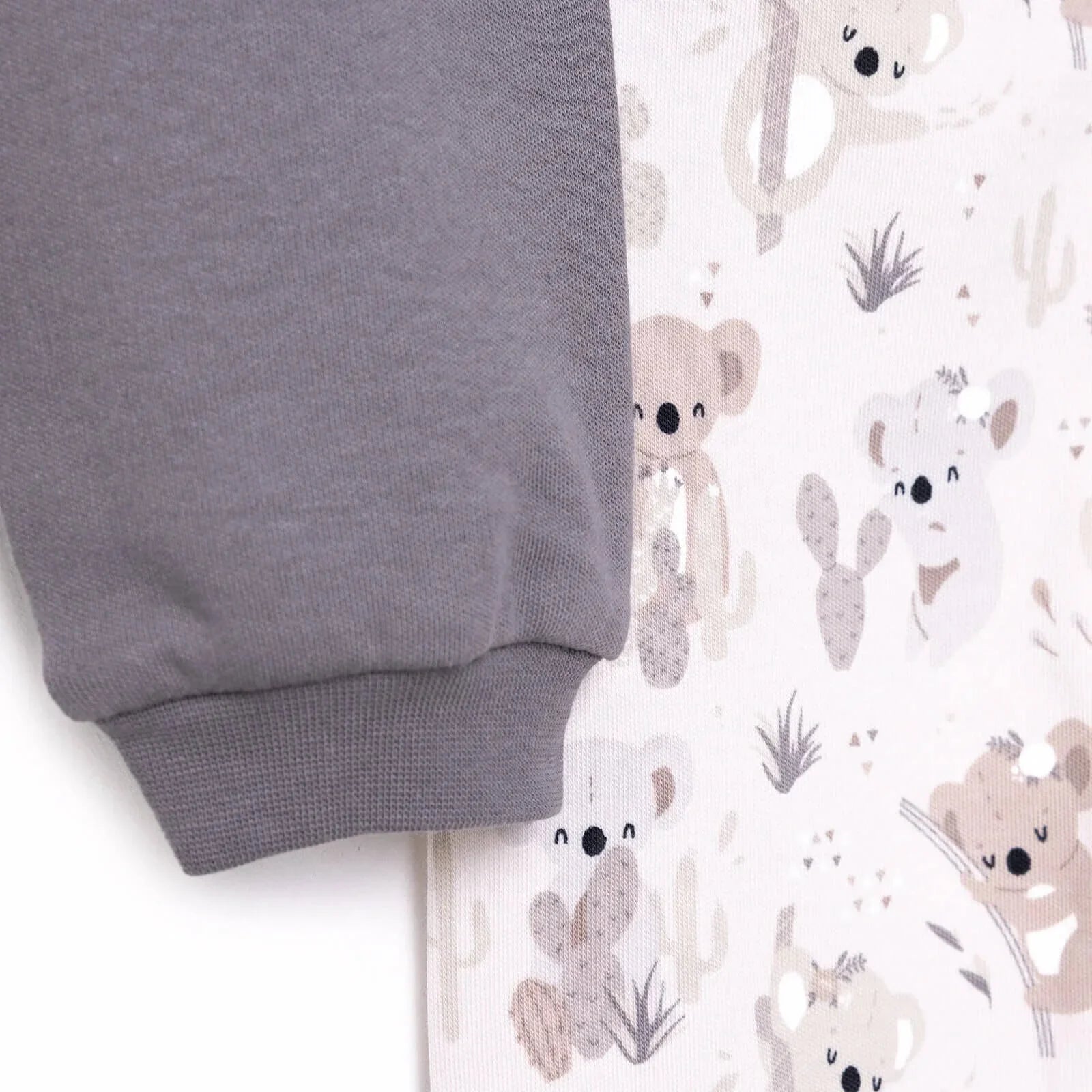 HelloBaby Basic Koala Pattern Booties 2 pcs - Anthracite - mezetto ebebek ebebek