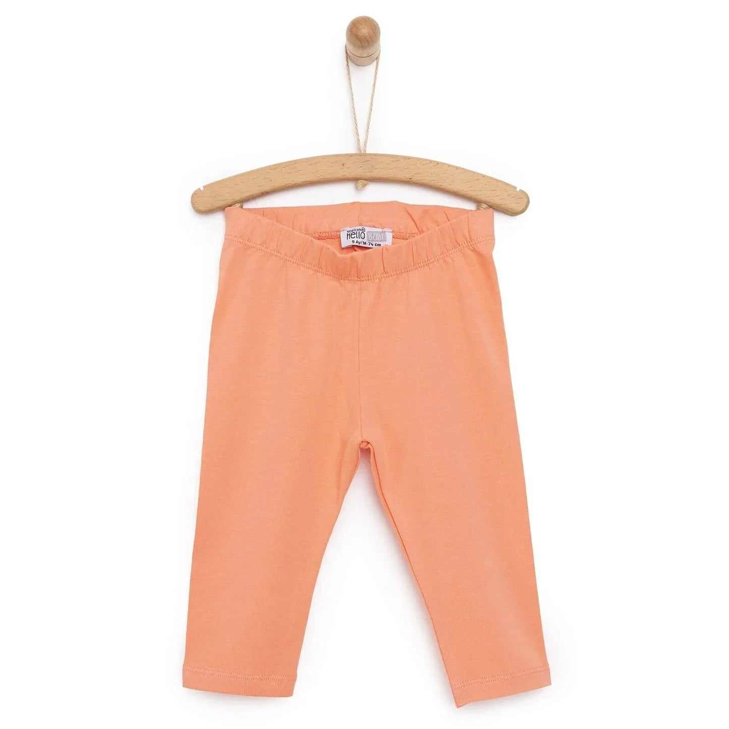 HelloBaby Basıc Leggings - Salmon - mezetto ebebek ebebek