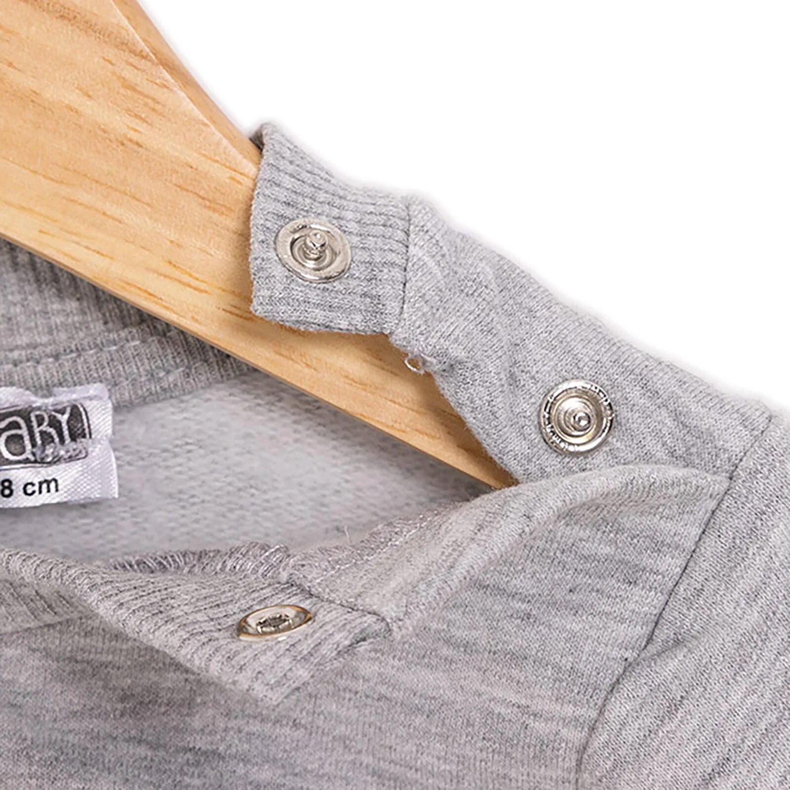 HelloBaby Basic Low Raised Dinokater Printed Sweatshirt - Grey Melange - mezetto ebebek ebebek