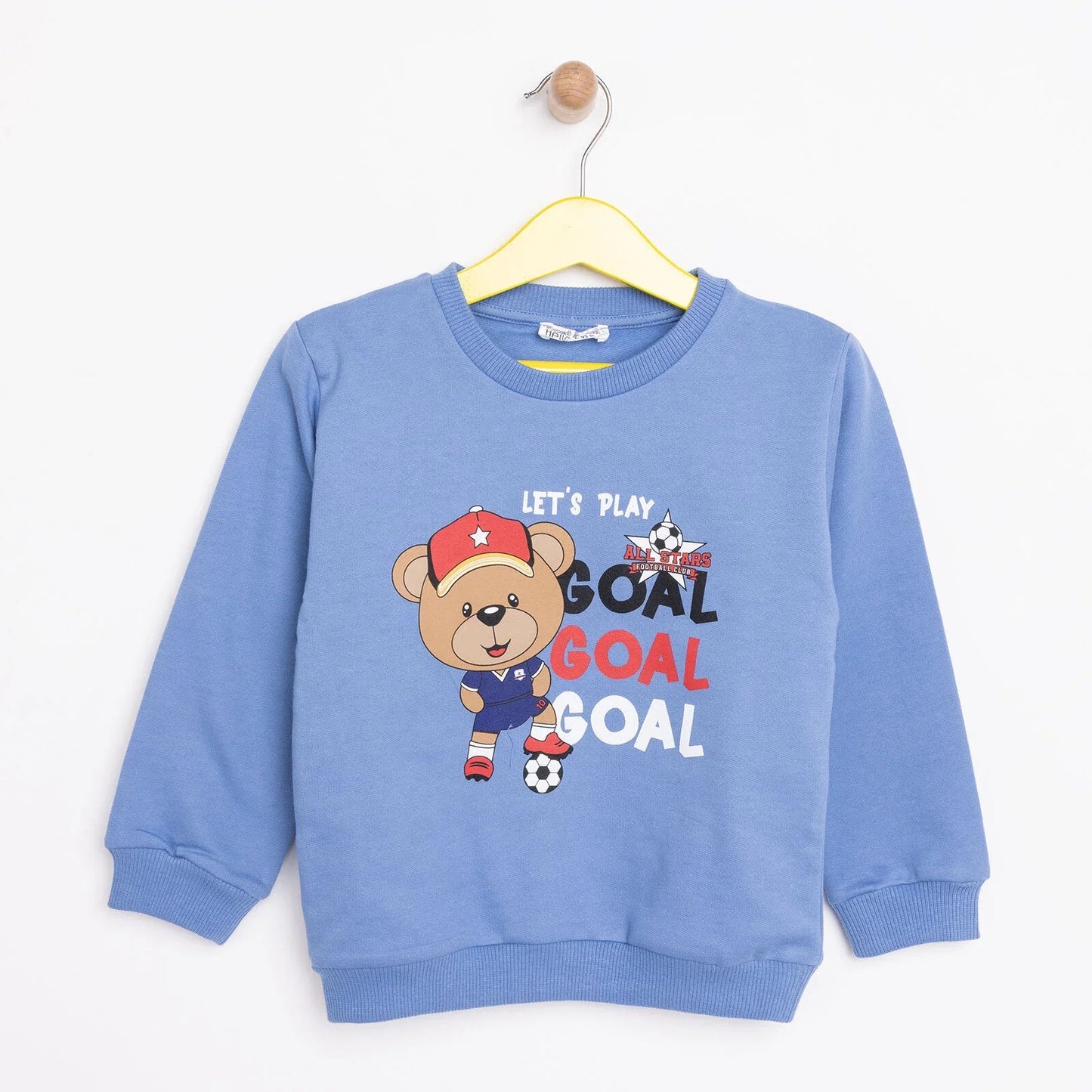 HelloBaby Basic Low Raised Goal Printed Sweatshirt - mezetto ebebek ebebek