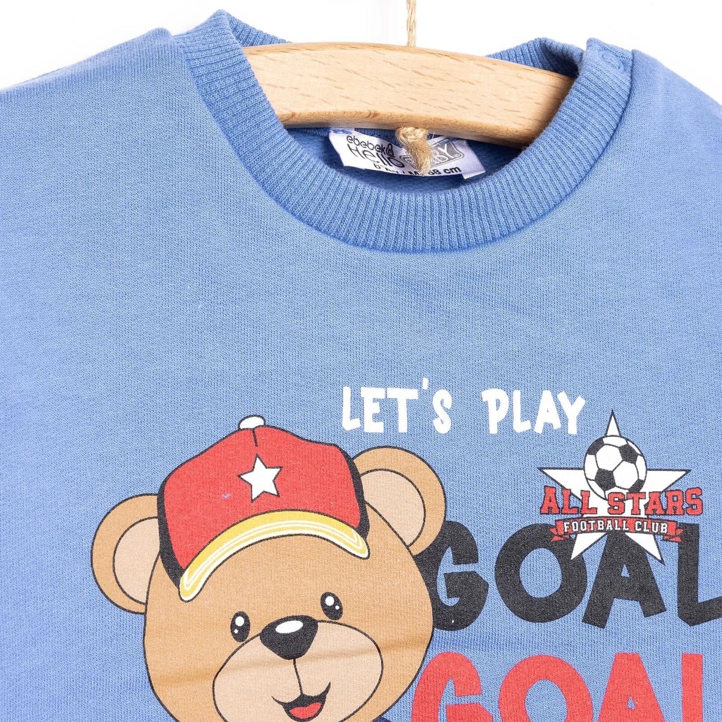 HelloBaby Basic Low Raised Goal Printed Sweatshirt - mezetto ebebek ebebek