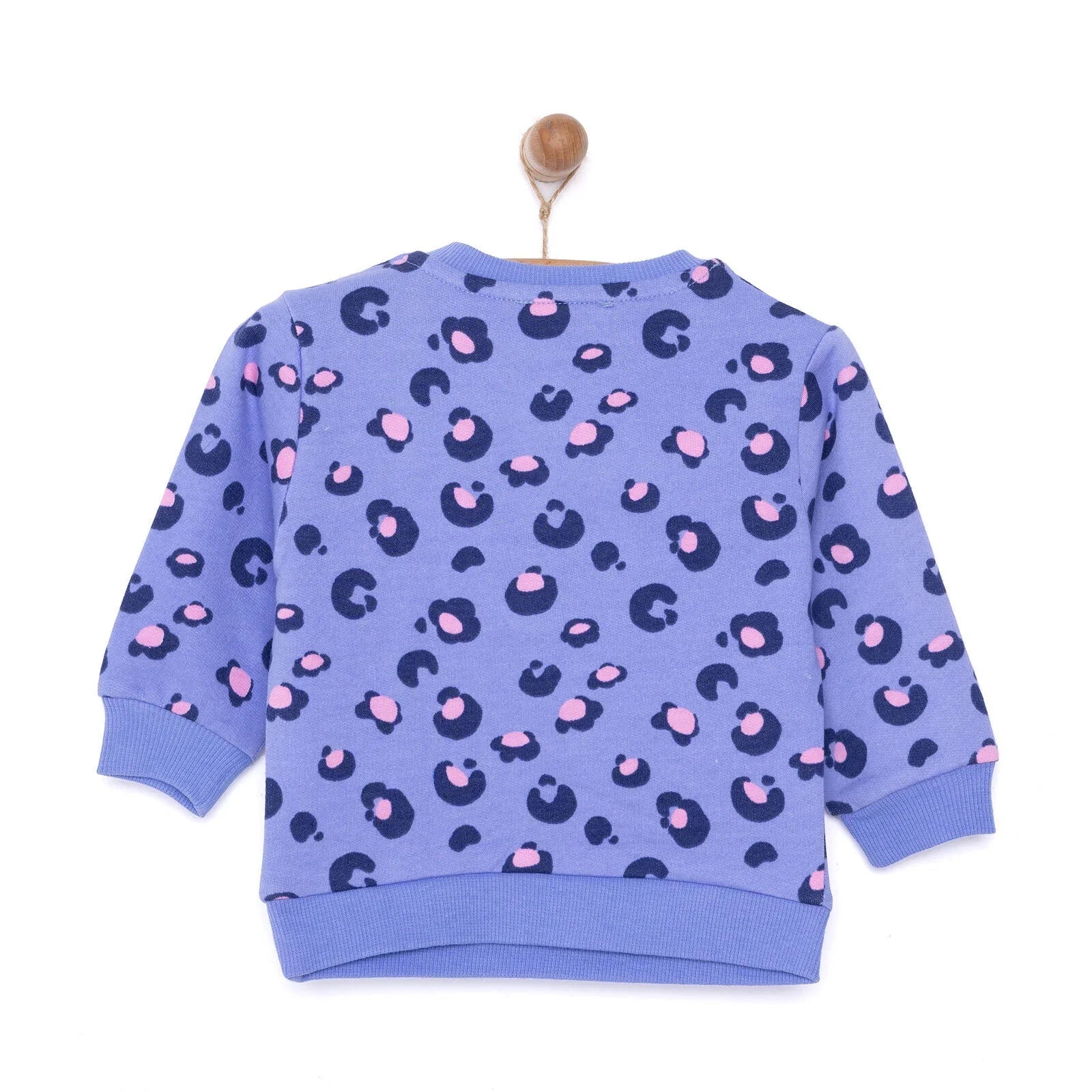 HelloBaby Basic Low Raised Leopar Printed Sweatshirt - Printed - mezetto ebebek ebebek