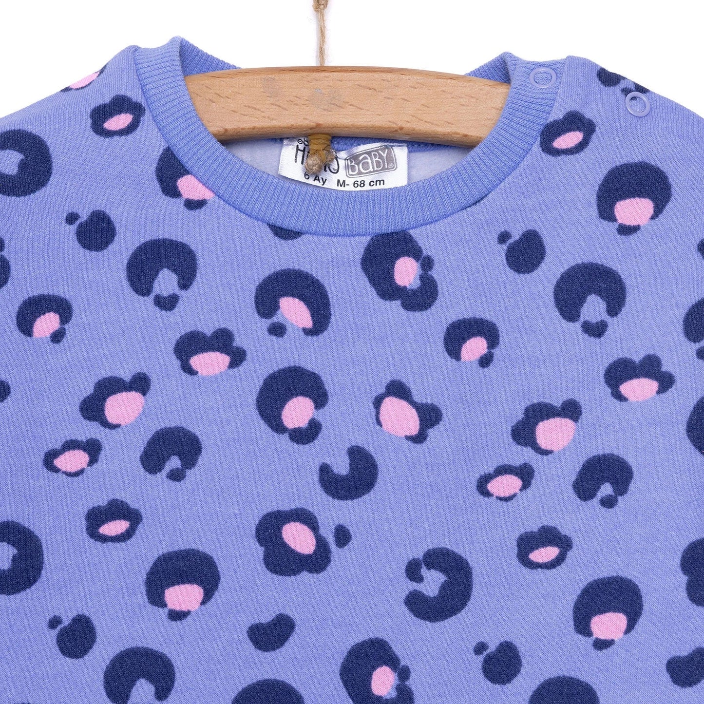 HelloBaby Basic Low Raised Leopar Printed Sweatshirt - Printed - mezetto ebebek ebebek