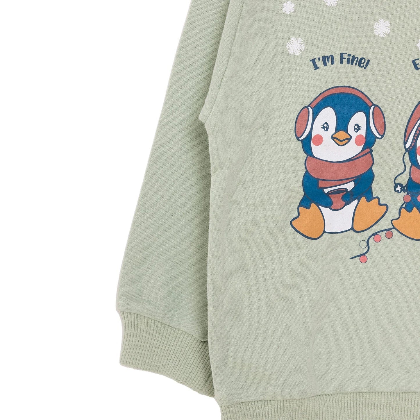 HelloBaby Basic Low Raised Penguin Printed Sweatshirt - Multicolour - mezetto ebebek ebebek