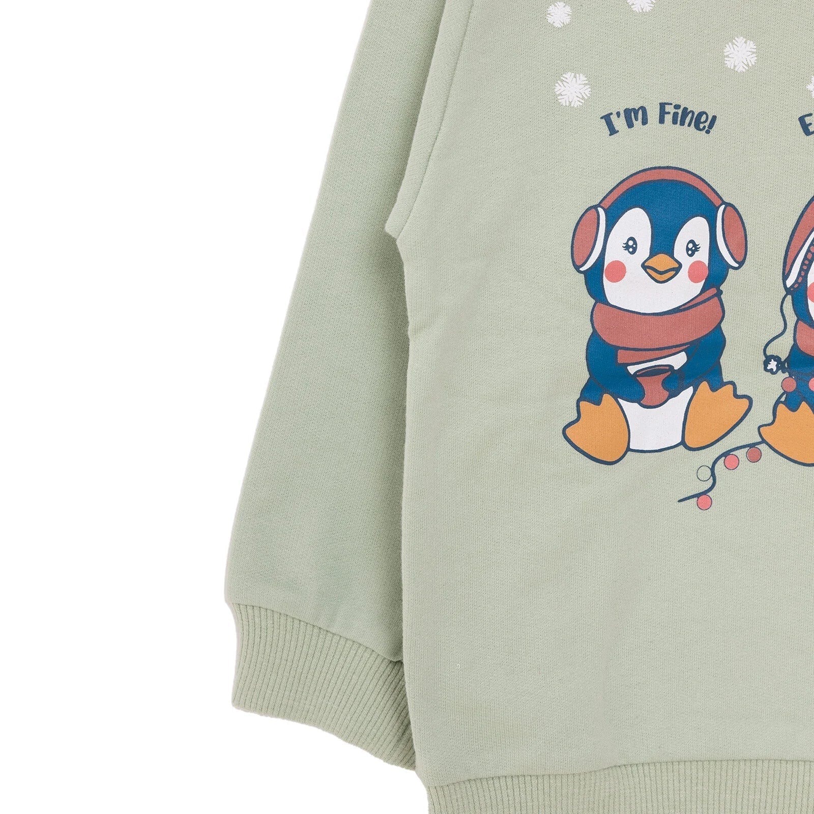 HelloBaby Basic Low Raised Penguin Printed Sweatshirt - Multicolour - mezetto ebebek ebebek