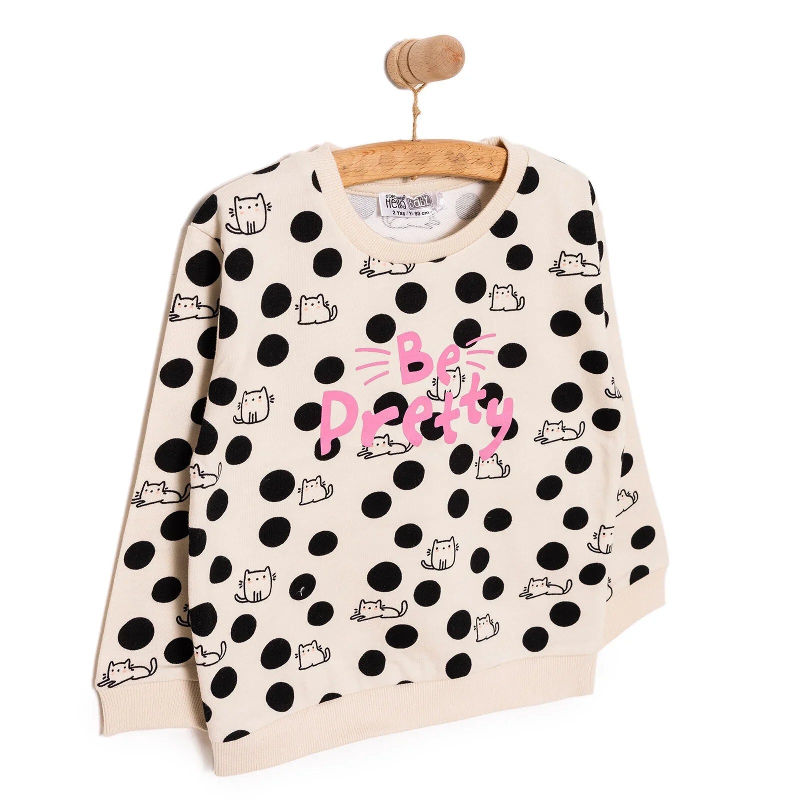HelloBaby Basic Low Raised Sweatshirt - Printed - mezetto ebebek ebebek
