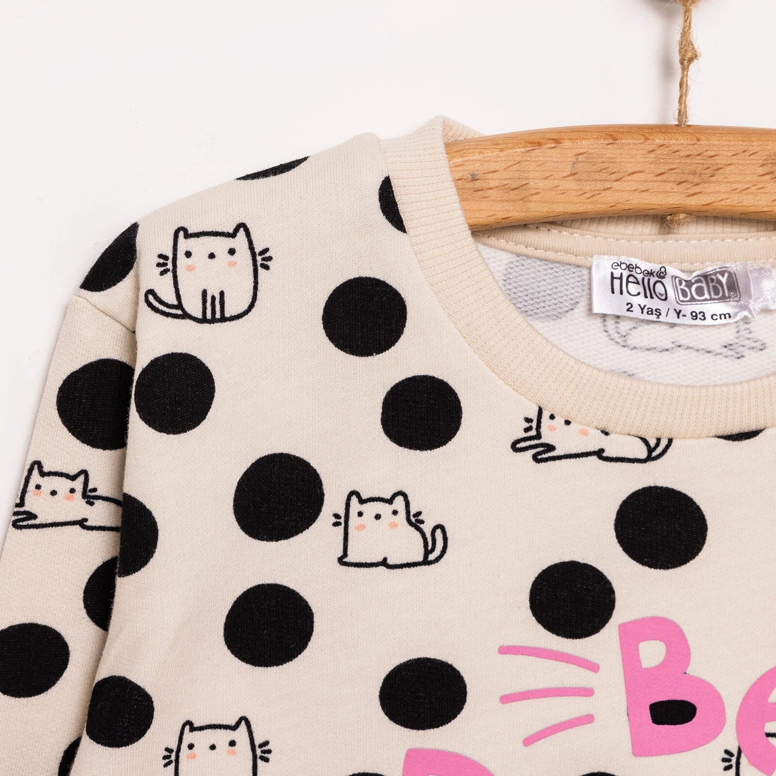 HelloBaby Basic Low Raised Sweatshirt - Printed - mezetto ebebek ebebek