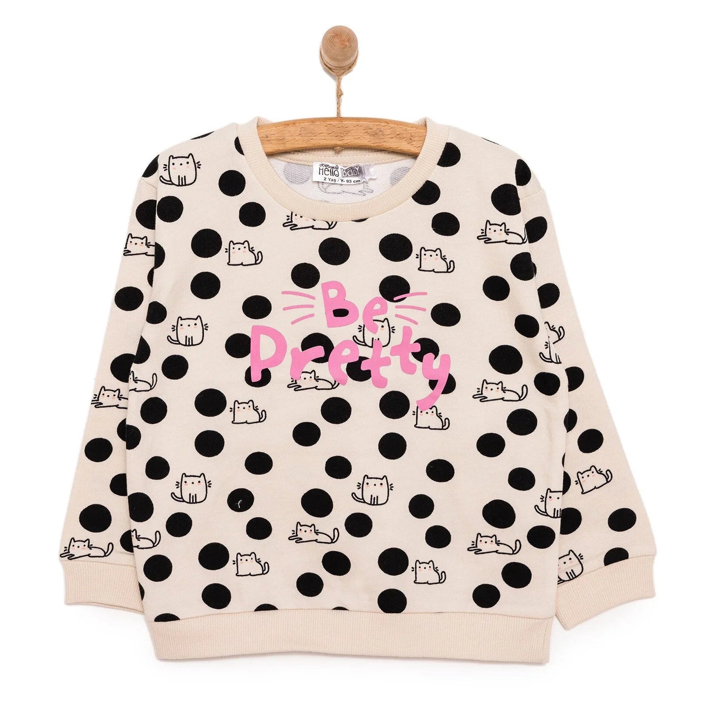 HelloBaby Basic Low Raised Sweatshirt - Printed - mezetto ebebek ebebek