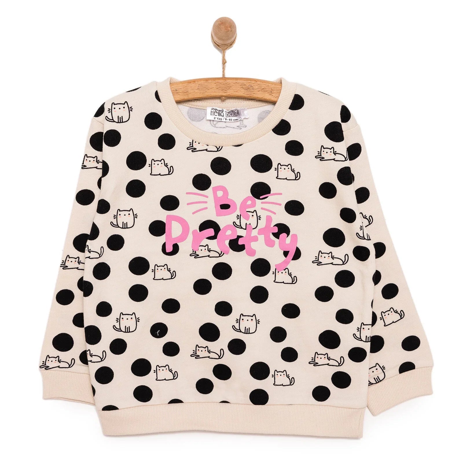 HelloBaby Basic Low Raised Sweatshirt - Printed - mezetto ebebek ebebek