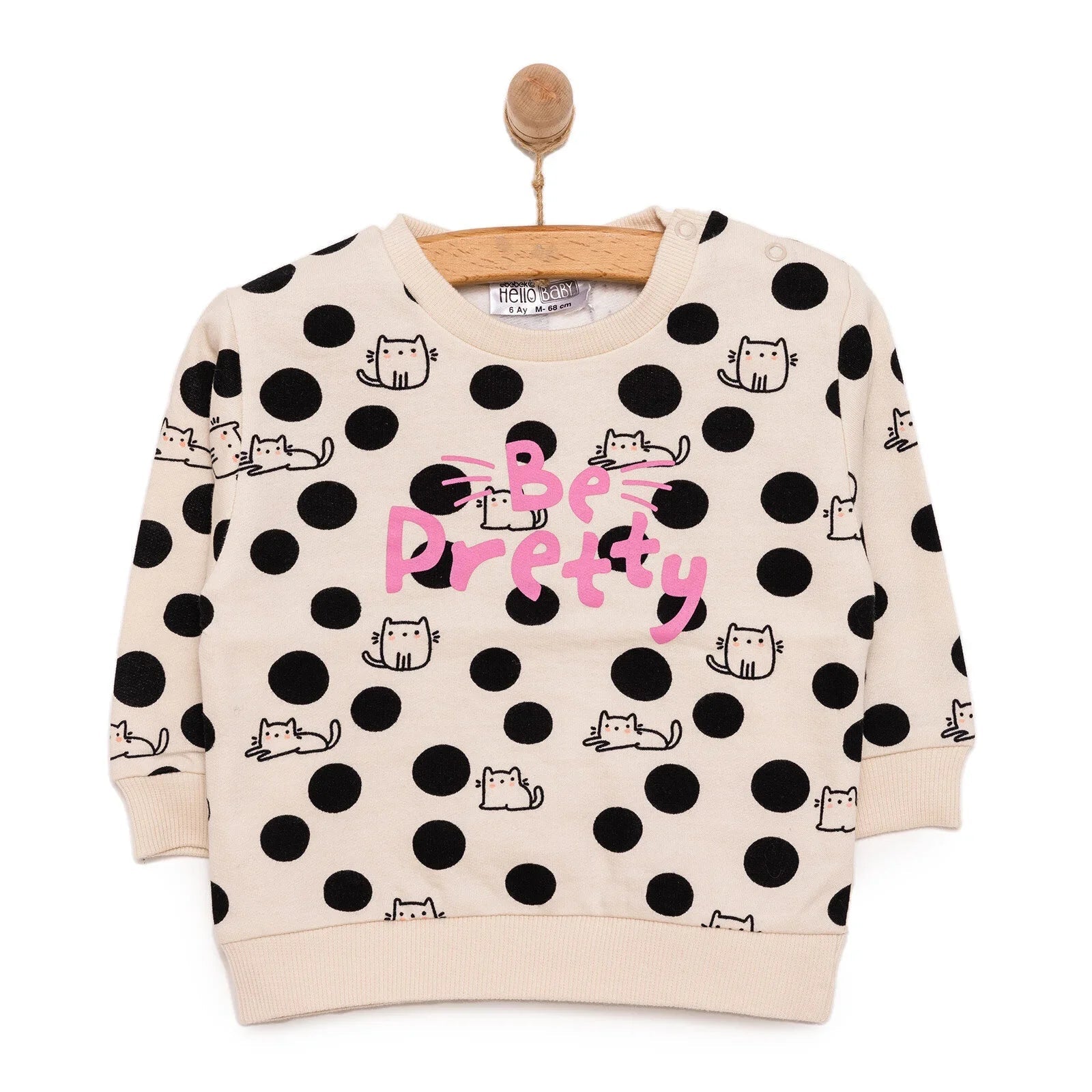 HelloBaby Basic Low Raised Sweatshirt - Printed - mezetto ebebek ebebek