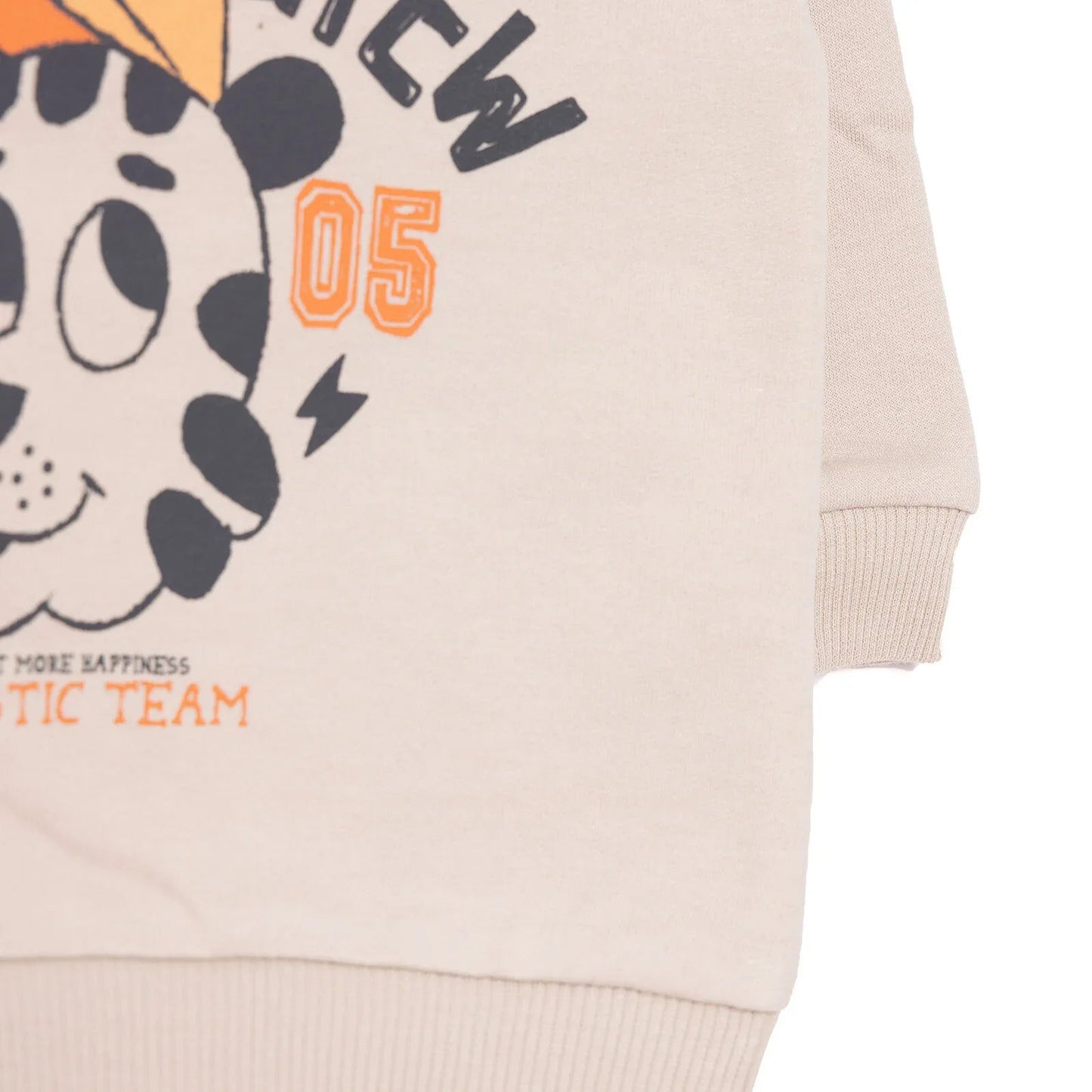 HelloBaby Basic Low Raised Tiger Crew Printed Sweatshirt - mezetto ebebek ebebek