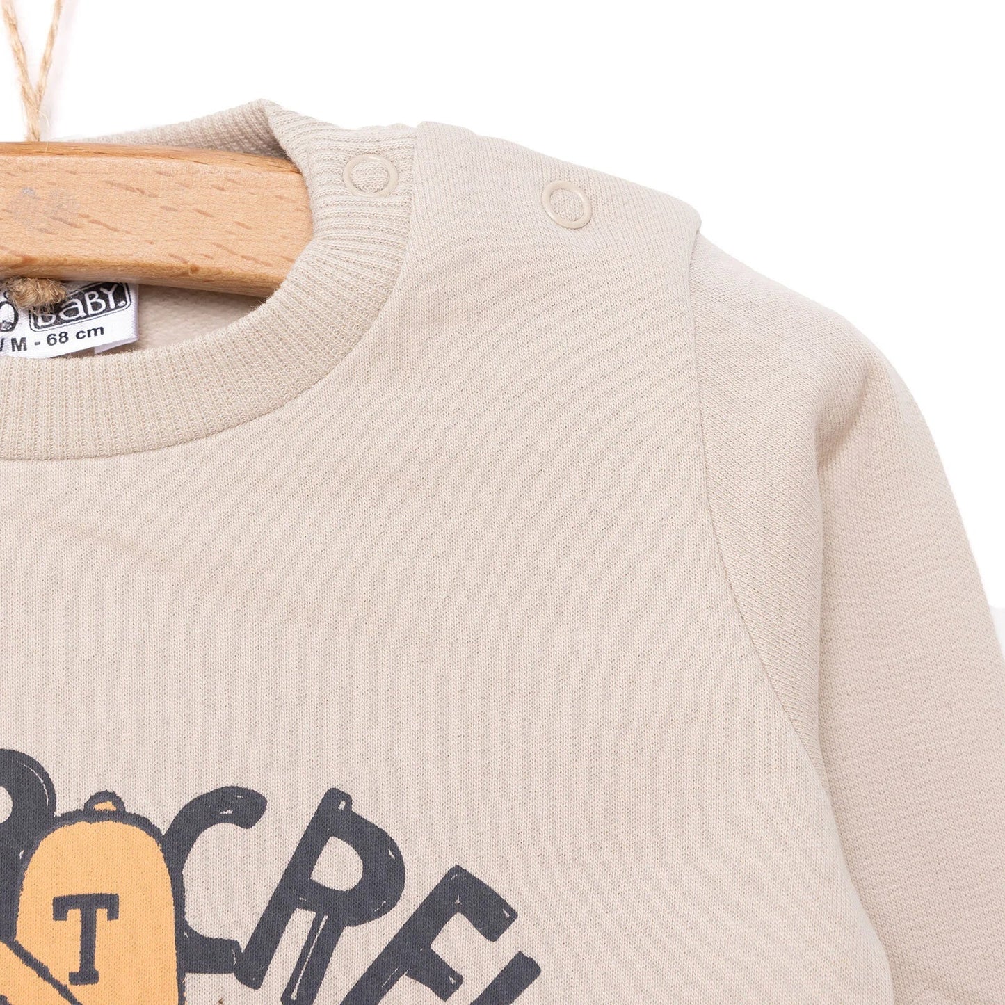 HelloBaby Basic Low Raised Tiger Crew Printed Sweatshirt - mezetto ebebek ebebek
