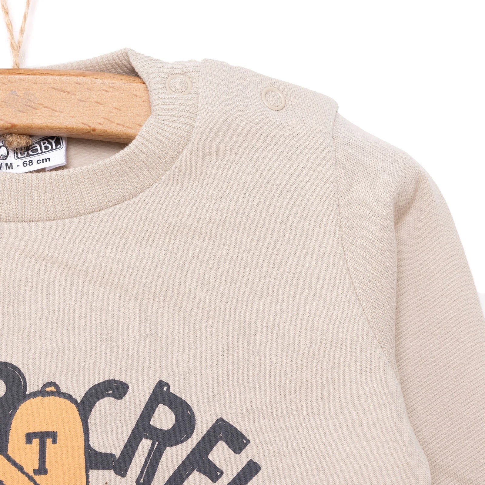 HelloBaby Basic Low Raised Tiger Crew Printed Sweatshirt - mezetto ebebek ebebek