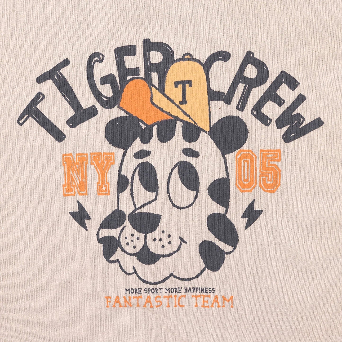 HelloBaby Basic Low Raised Tiger Crew Printed Sweatshirt - mezetto ebebek ebebek