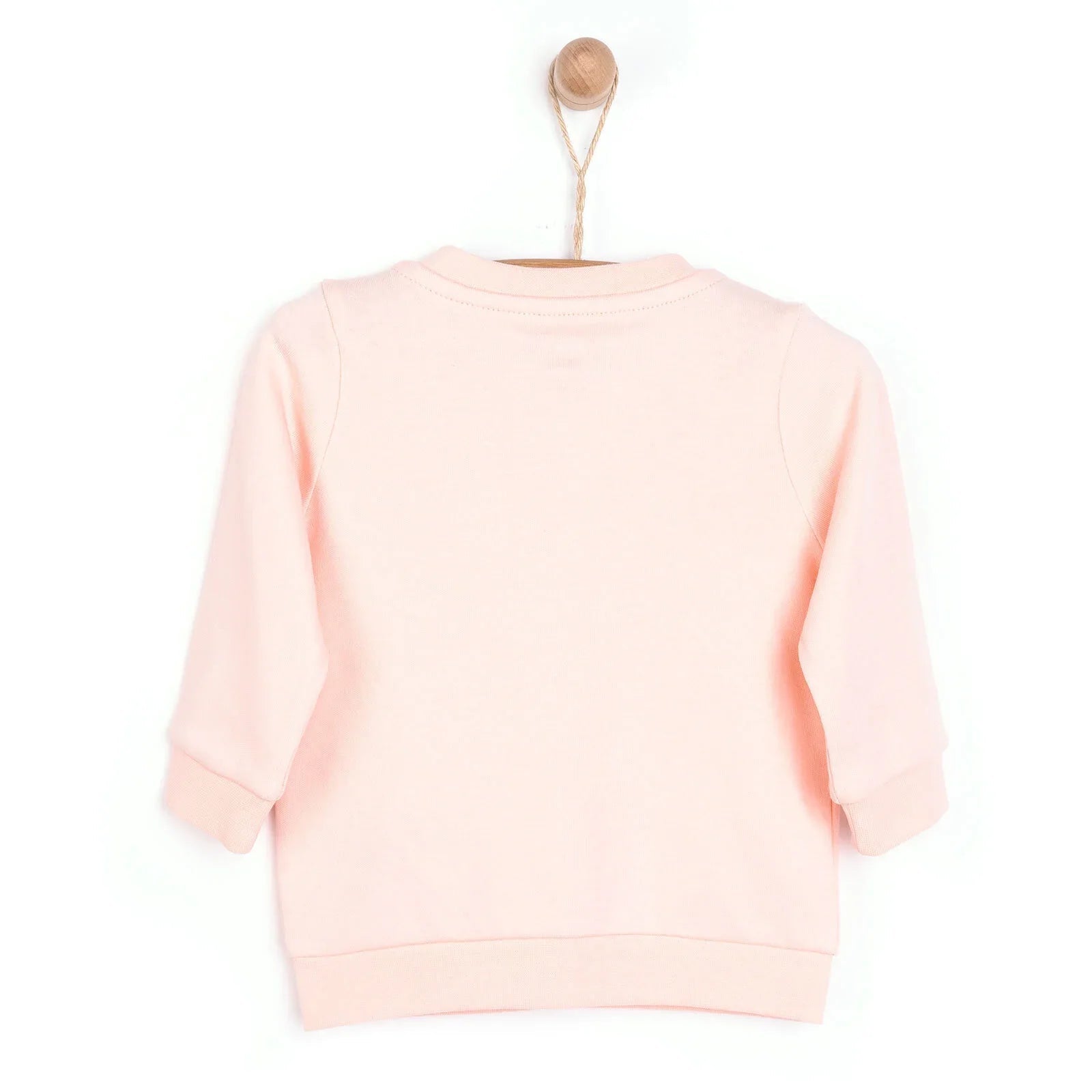 HelloBaby Basic Rib Cardigan - Light Pink - mezetto ebebek ebebek