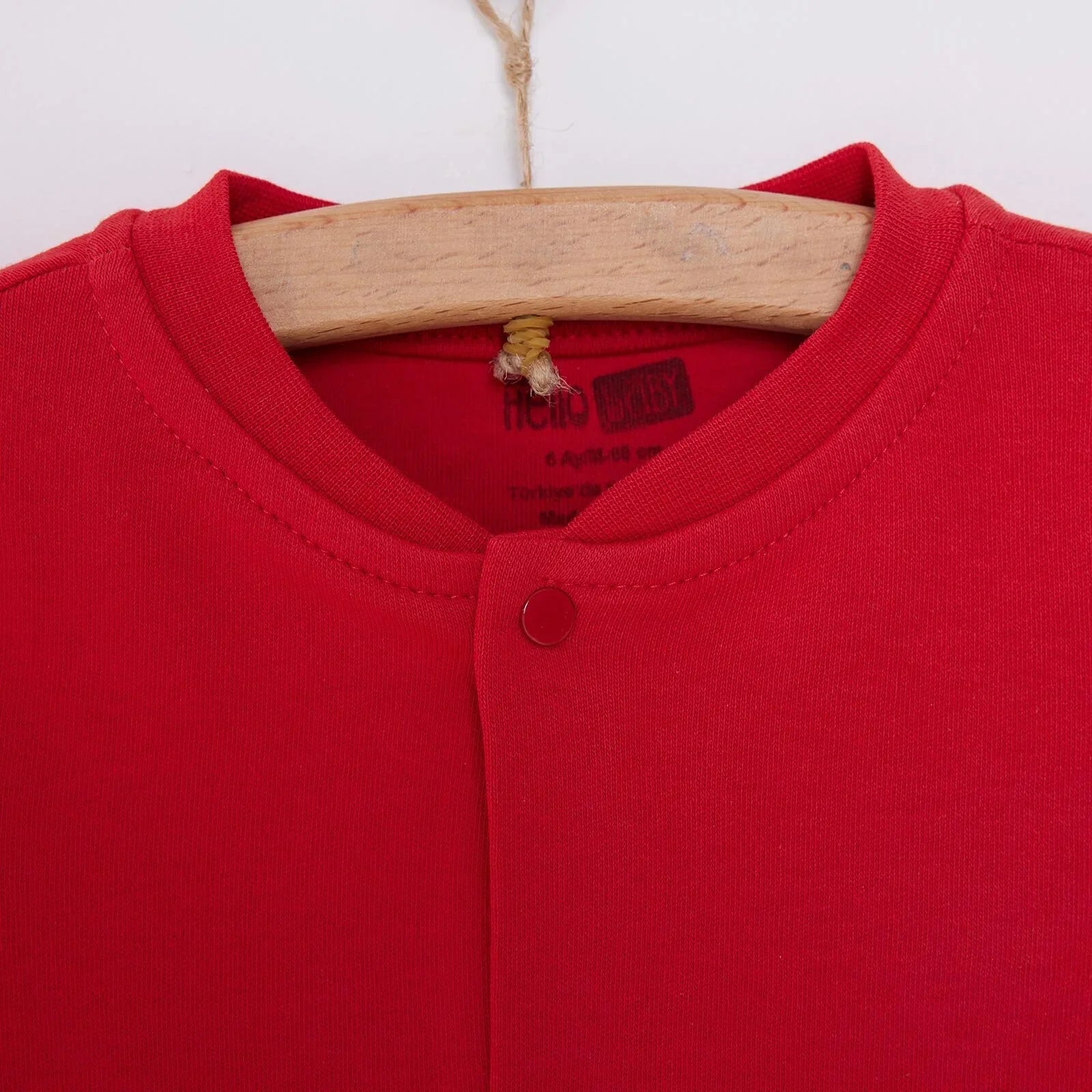 HelloBaby Basic Rib Cardigan - Red - mezetto ebebek ebebek