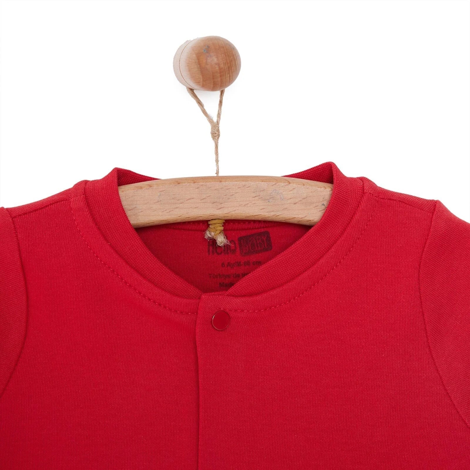HelloBaby Basic Rib Cardigan - Red - mezetto ebebek ebebek
