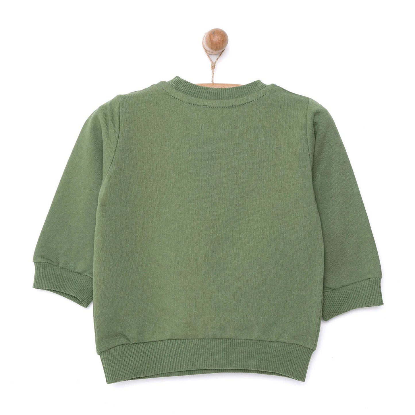 HelloBaby Basic Sweatshirt - Dark Green - mezetto ebebek ebebek
